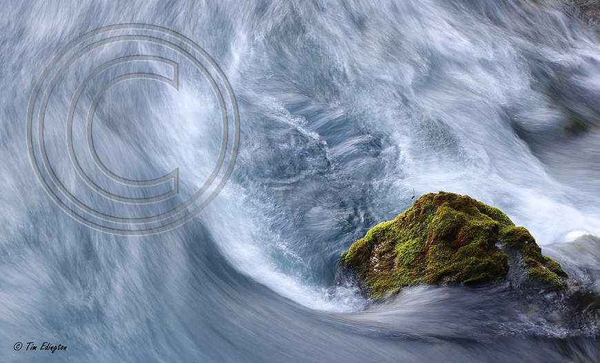 mossy rock, slow shutter -- Big Spring, MO
