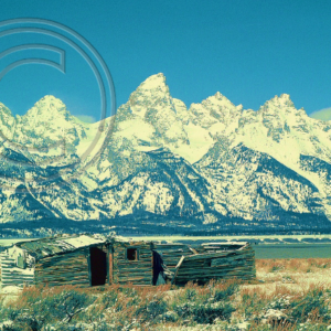Grand Tetons, log cabin
