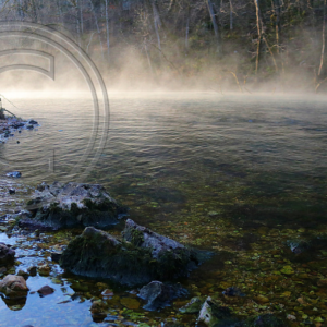 first light, morning fog at Big Spring