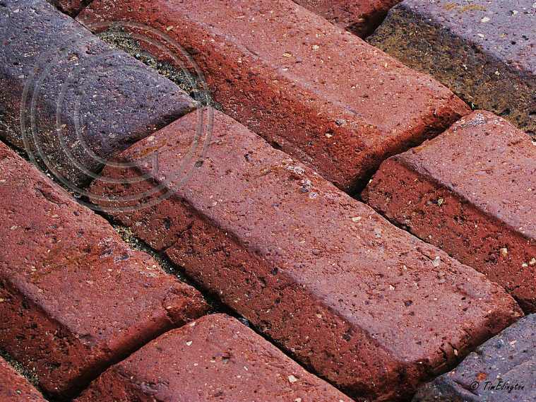 beveled bricks on Poplar Street