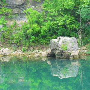 calm river reflection