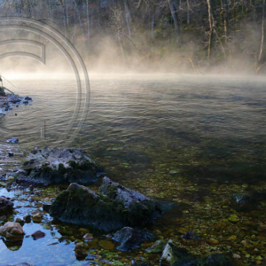 first light, morning fog at Big Spring
