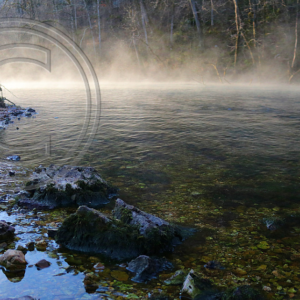 first light, morning fog at Big Spring
