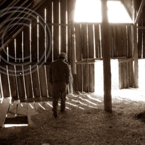 my friend in his barn